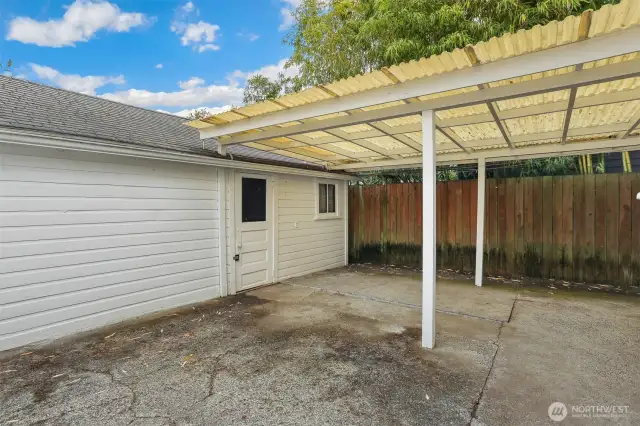 Covered patio.
