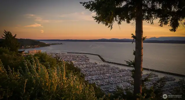 Watch the sunsets from the Park overlooking the Marina and Puget Sound!