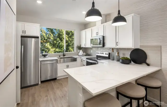 Photos are of a furnished similar floorplan