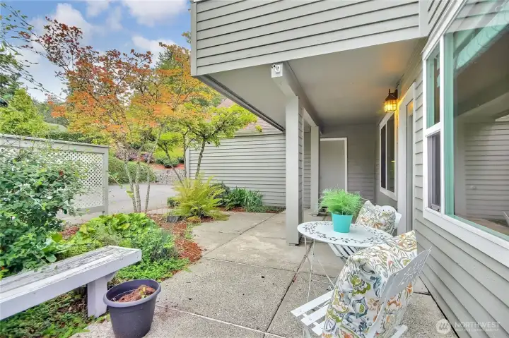 Great patio space. Door from condo leads directly to door to garage for convenience.