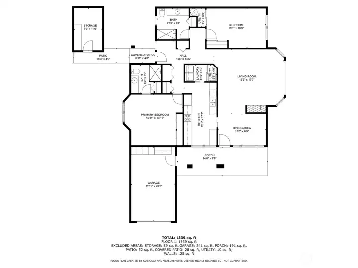 Floorplan with measurements. Buyer to verify.