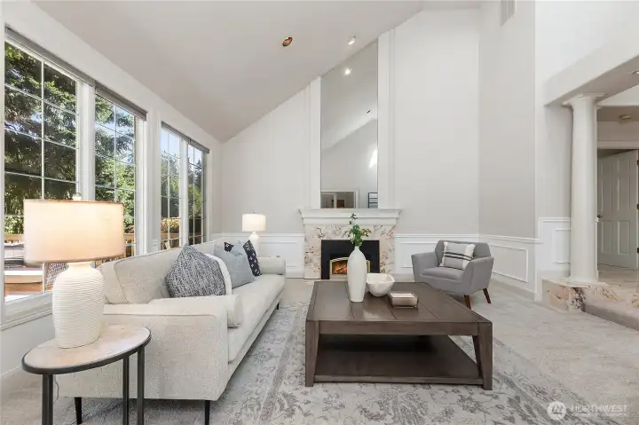 Vaulted Ceilings and incredible natural light
