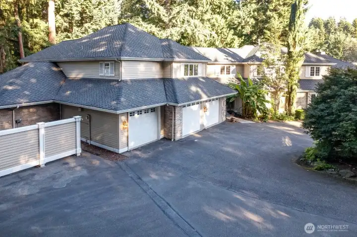 Exterior of original 3 car garage