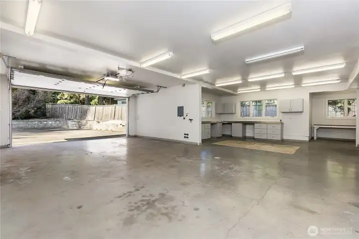 Interior of 4+ car mechanics garage with no vitural staging
