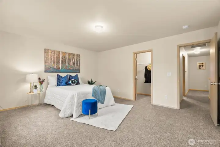 Massive Primary Bedroom with 2 walk-in closets