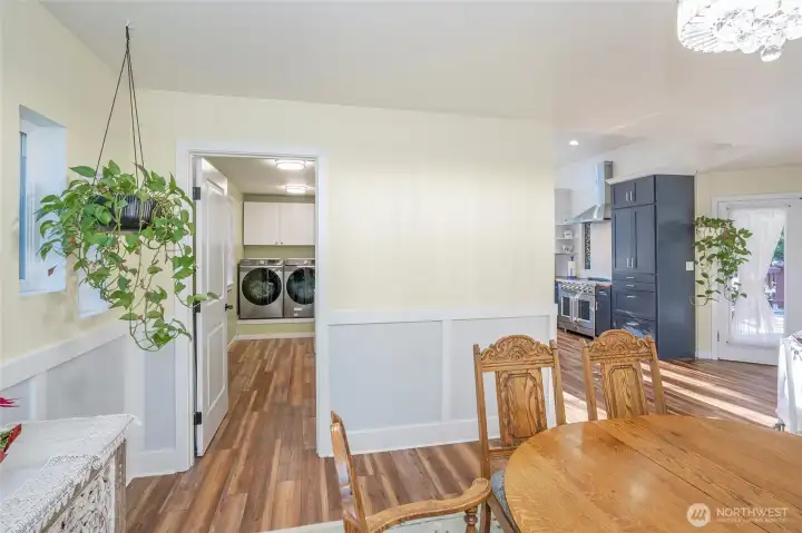 Main-level laundry/utility room for ease and efficiency.