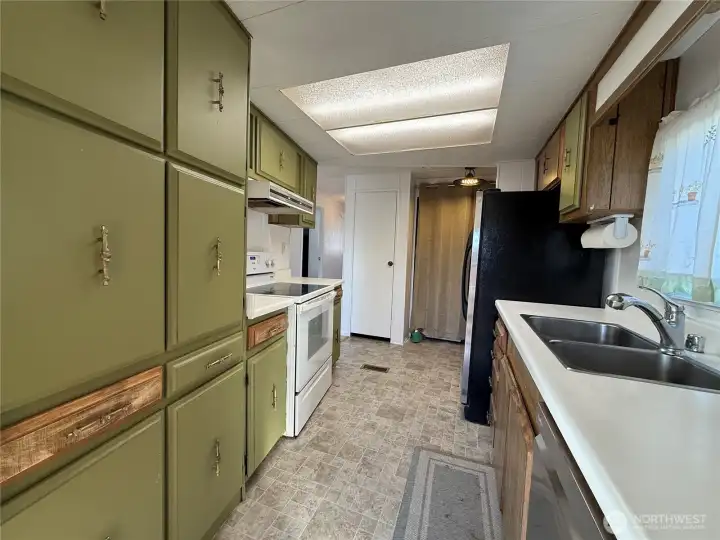 Lots of cupboards and counter space.