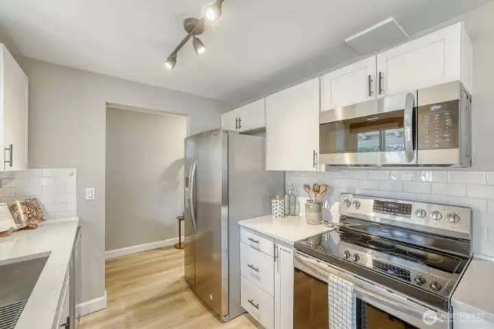 Fully remodeled galley kitchen