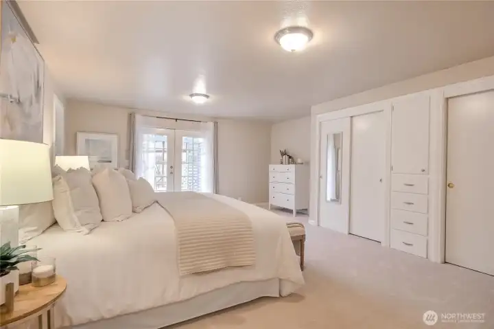 Primary Bedroom with French doors to Gazebo