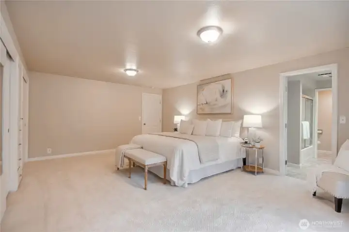 Primary bedroom with en-suite bath