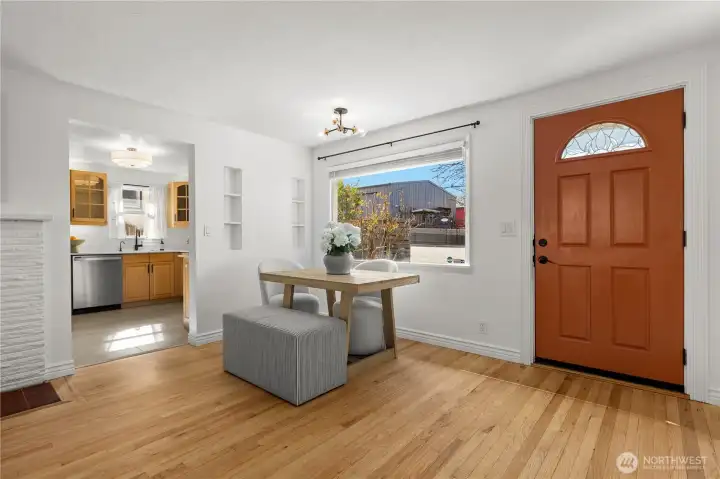 Let all the natural light pour in the huge front window