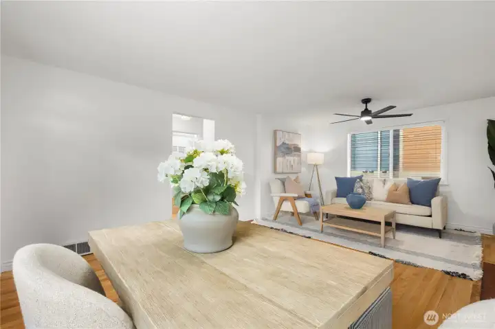 Perfectly spaced living & dining area - room to entertain