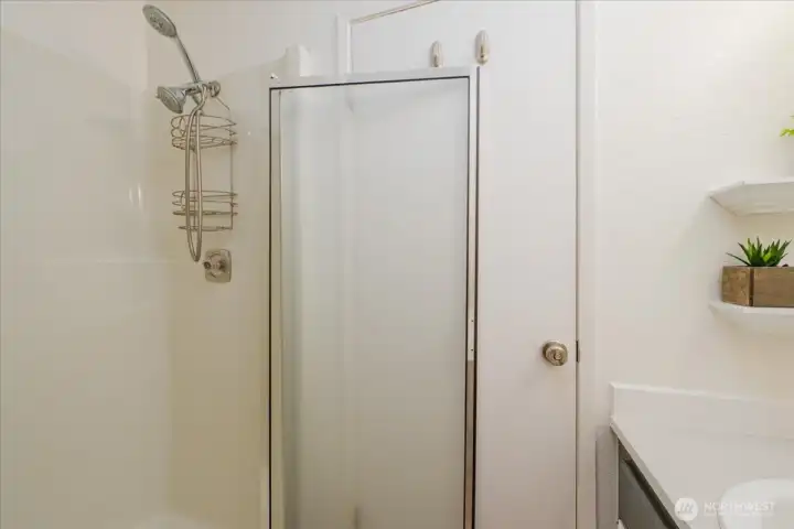 Second shower in upstairs bath