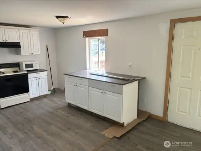 Kitchen with counter. Kitchen with counter.