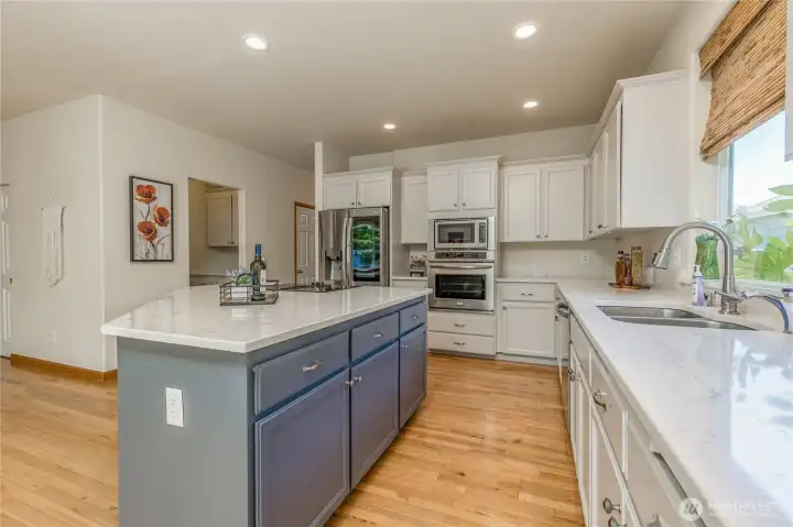 Excellent storage with the island, butler's pantry, and walk-in pantry.