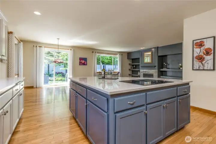 Ideal for entertaining, the large central island bridges the kitchen and living room so you never miss a moment.