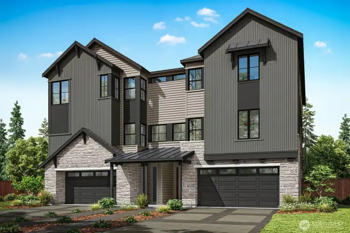 Rendering- Exterior of Homesites 13 & 14 Rendering- Exterior of Homesites 13 & 14