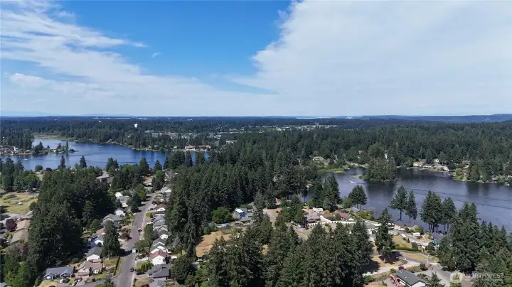 Northern view above property