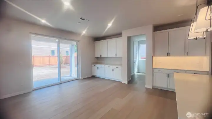 Actual Home - Dining room view - Built in Buffet Actual Home - Dining room view - Built in Buffet