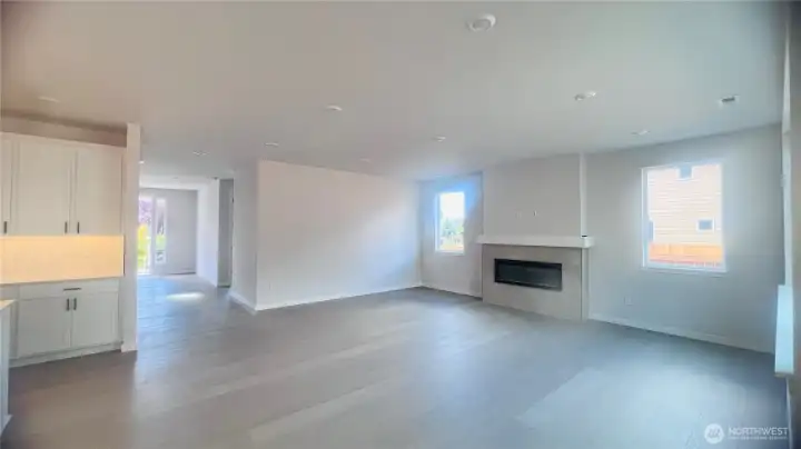 Actual Home - Electric fireplace - large windows Actual Home - Electric fireplace - large windows