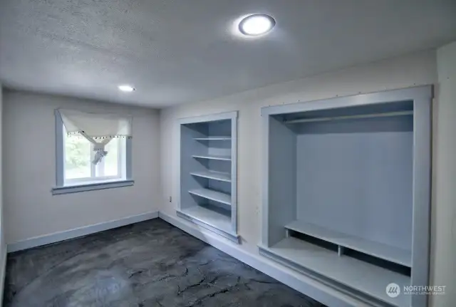 Space used as a basement bedroom
