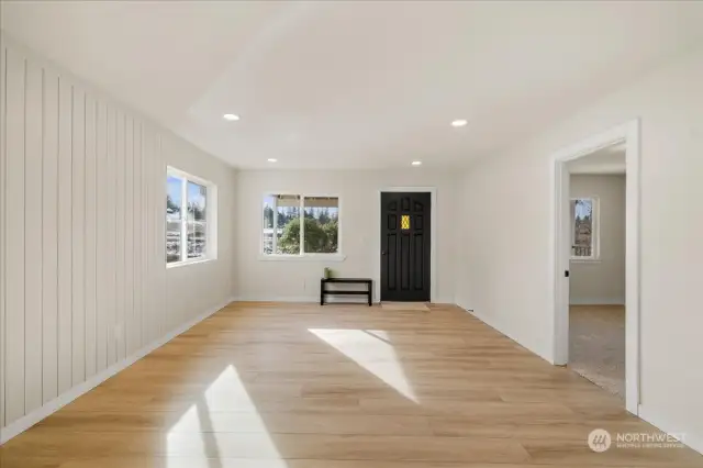 Adorable shiplap detail throughout