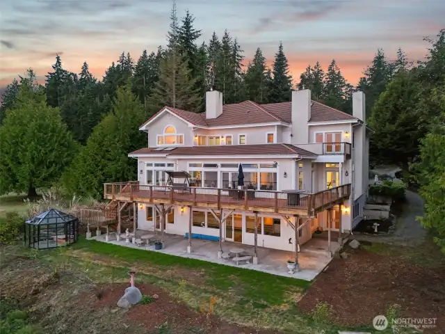 Back of mansion from water