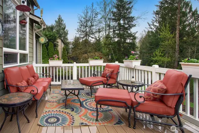 Large Deck off the kitchen.