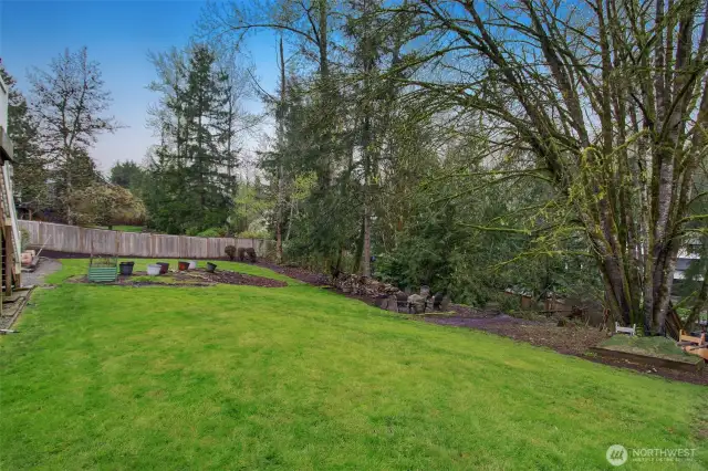 Large fully fenced yard.