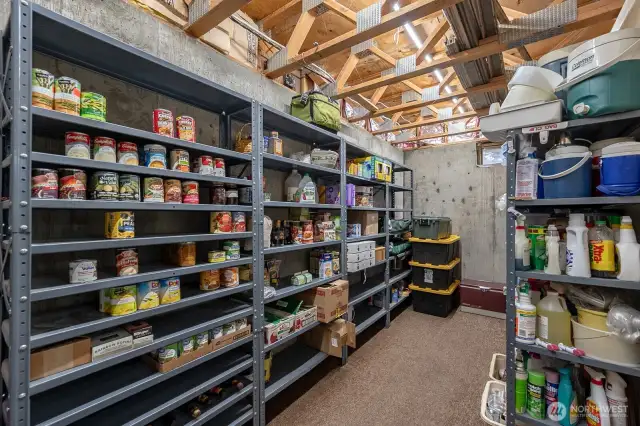 One of basement storage rooms