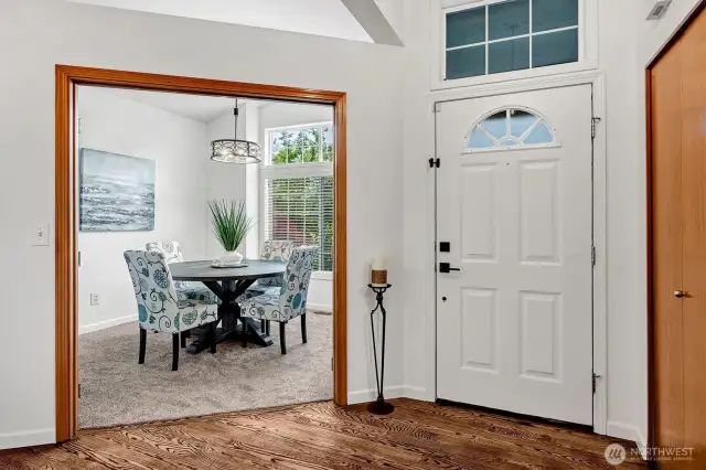 Double door entry to office/den or formal dining room.