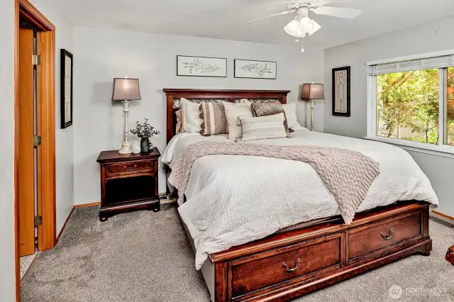 Spacious Primary bedroom with ensuite