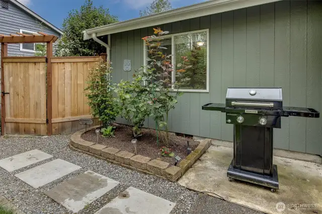 BBQ area off patio.
