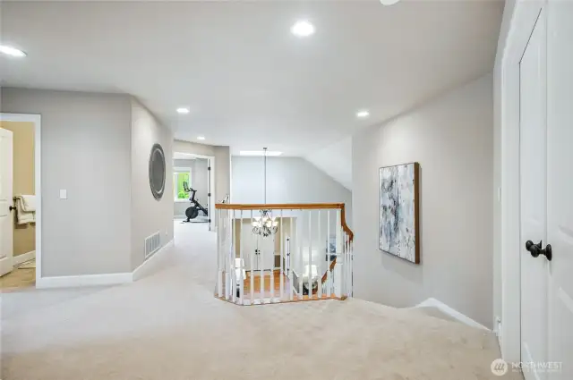 Wide, bright hallway that connects your home with style and ease.