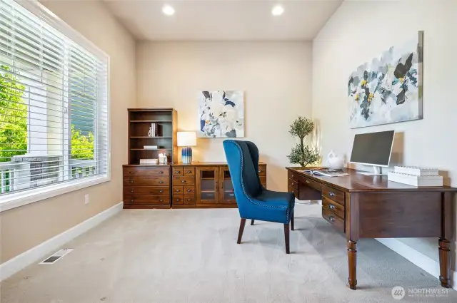 Executive office with natural light and privacy.