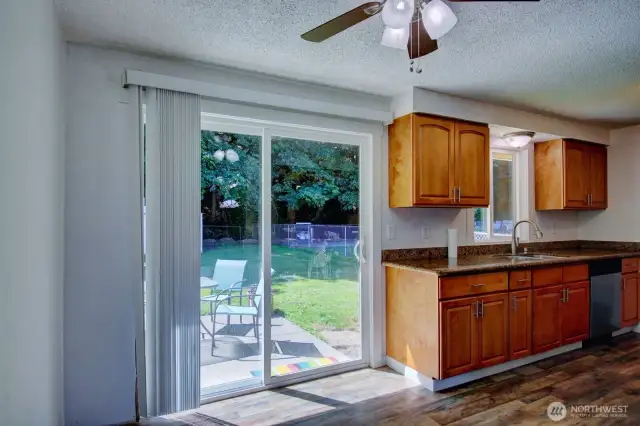 Dining room and patio (Unit A)