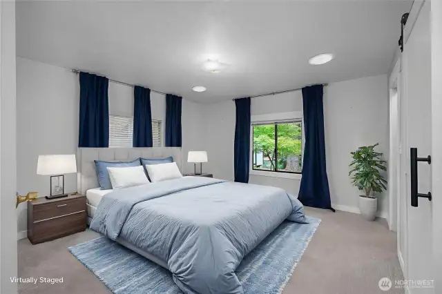 Primary suite - virtually staged.