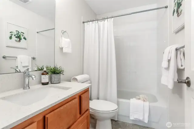 En suite bathroom for the second bedroom.