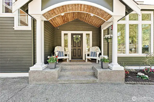 Cozy and welcoming front porch