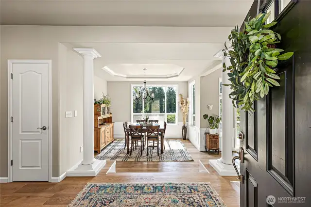 Entry hall with beautiful architecture