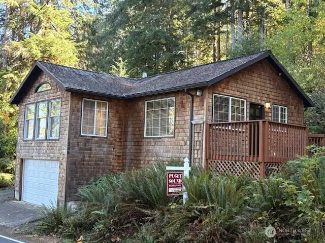 A rare find - A turnkey Lake Quinault cabin. This cabin is part of the USDA Forest Service Recreation Residence Program. Remodeled two bedroom, one bath with attached garage providing ample storage.