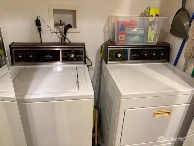 Washer and dryer are included appliances.