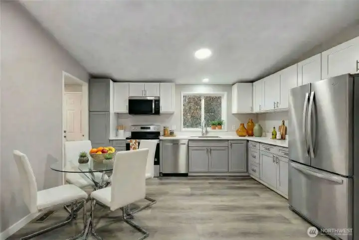 New stainless steel appliances