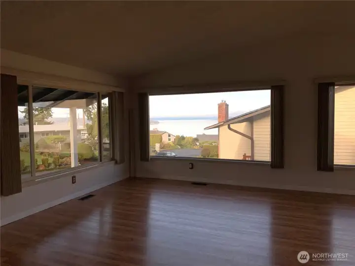 Lake views from the living room