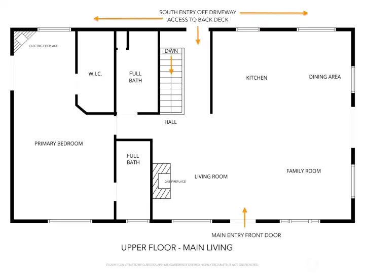 Upper level floor plan. Not to scale. For informational purposes only. Upper level floor plan. Not to scale. For informational purposes only.
