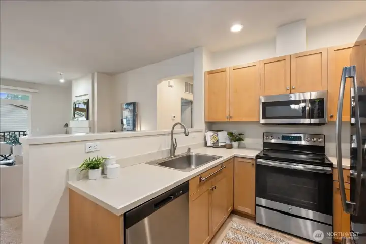 Stainless-Steel-Appliances in Kitchen