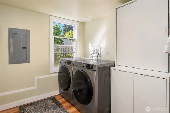Utility room on lower level