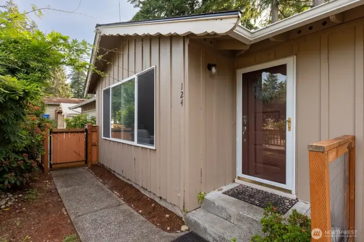 Front entrance to main home.