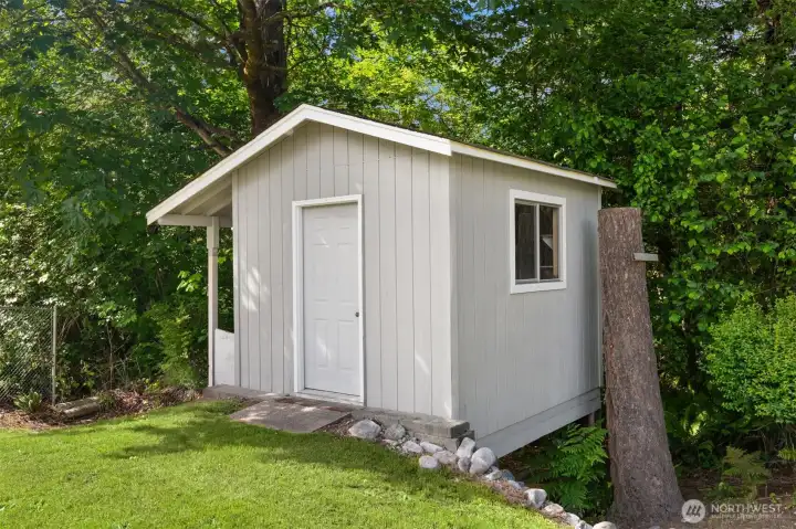 Underneath Workshop Is a Covered Storage Area.