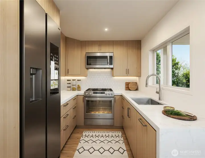 Artistic rendering of future kitchen